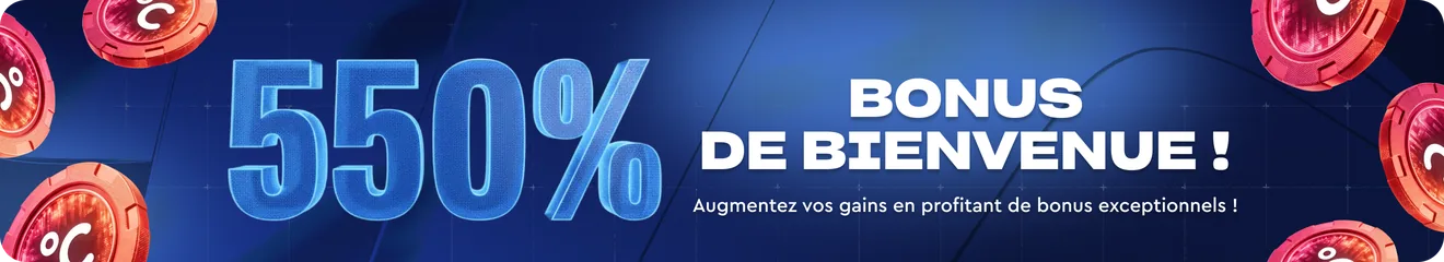 Bonus de bienvenue 550 %
